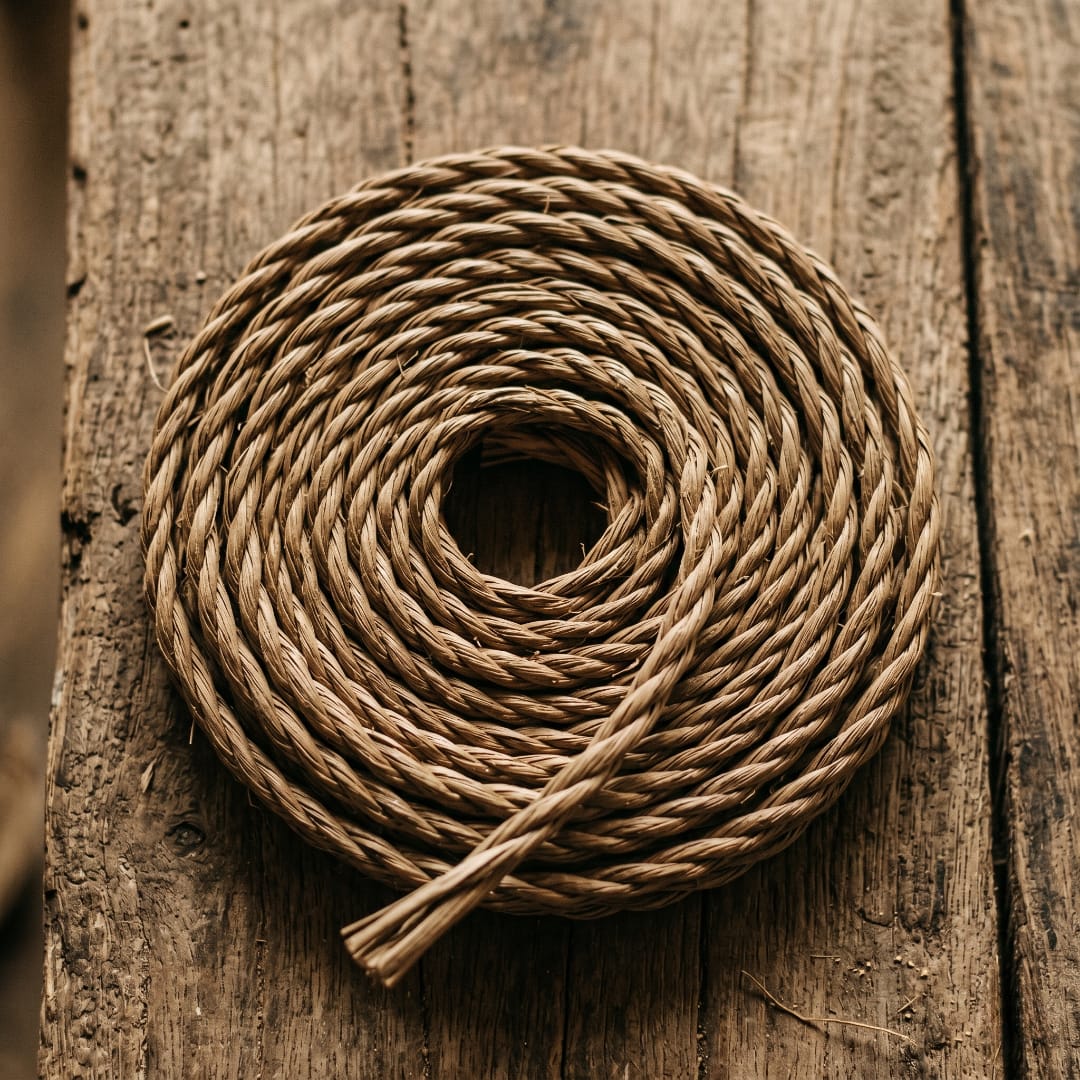 Hand-twisted natural palmyra fibre rope coils wholesale Ramanathapuram
